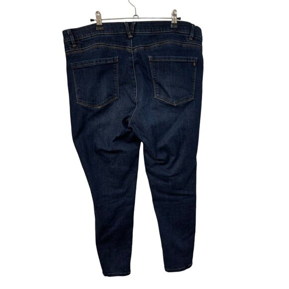 Democracy Jeans Women’s 16 Blue Skinny Ab Technology Stretch Dark Wash Denim - Picture 3 of 5